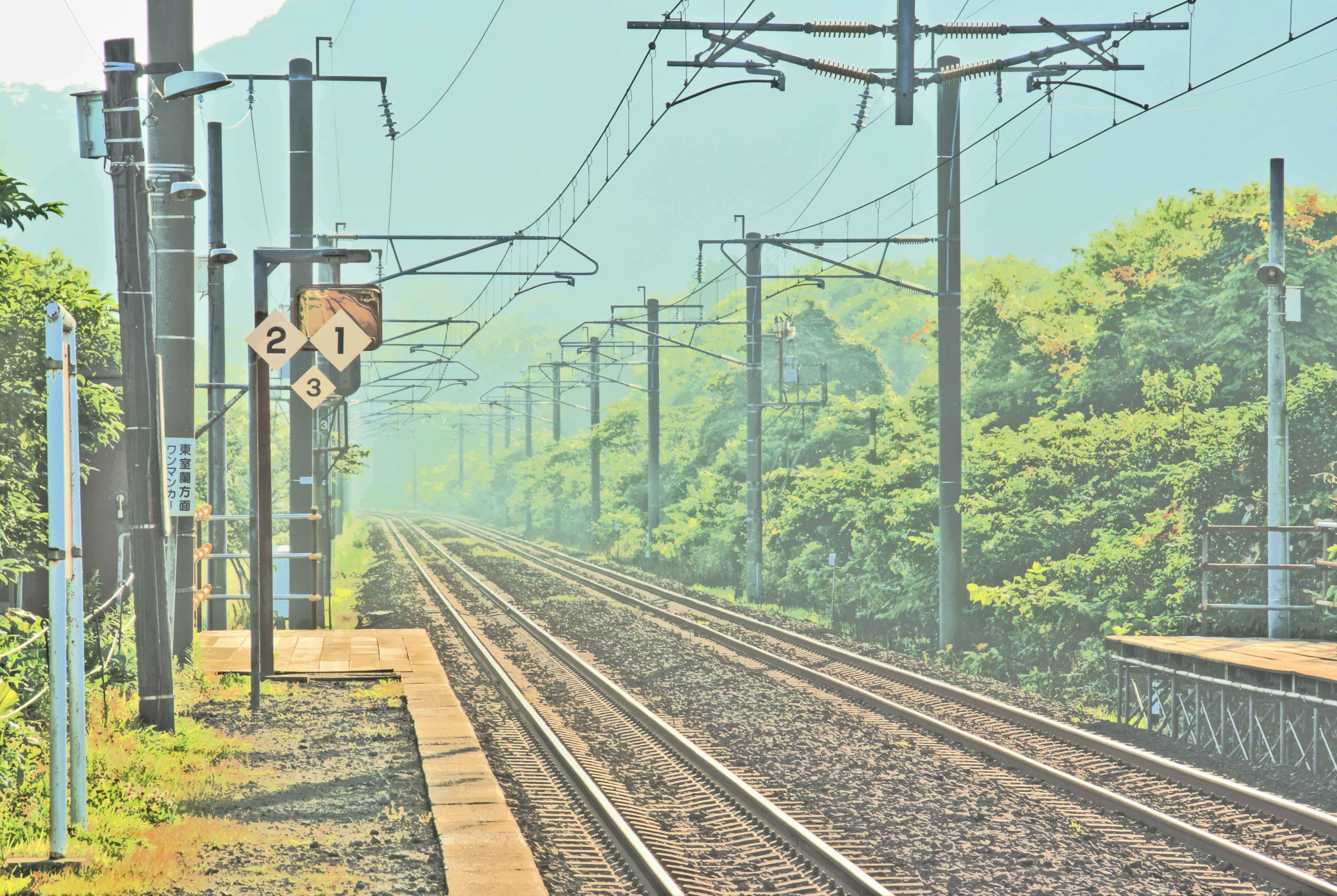 商用可 イラスト風背景素材 無人駅の風景 その２ 10種 フリー 小樽総合デザイン事務局 ホームページ制作 デザイン Lineスタンプ制作