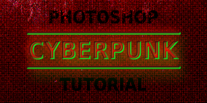5分でできる！文字をサイバーパンク風に加工するチュートリアル：Photoshop